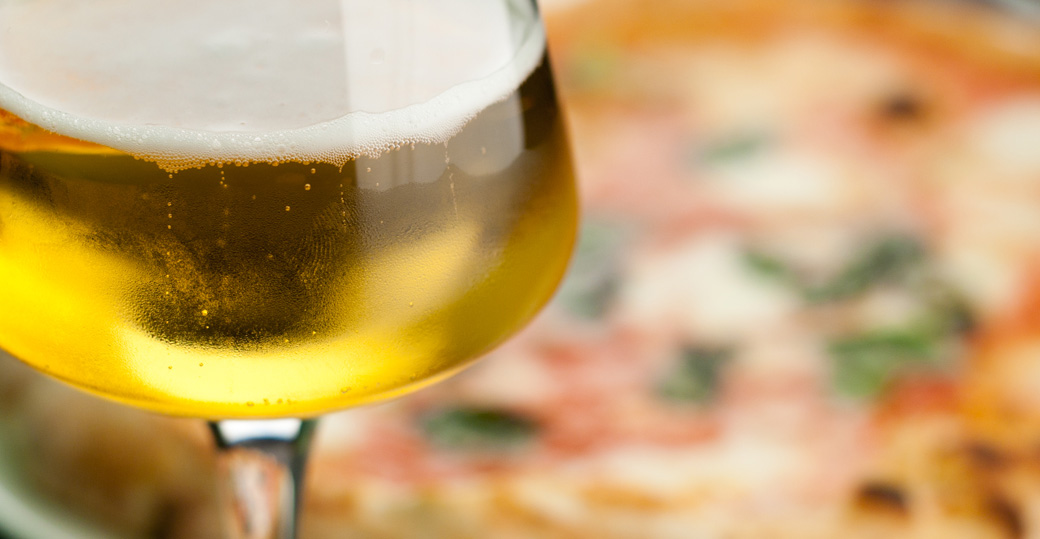 Pizza and beer